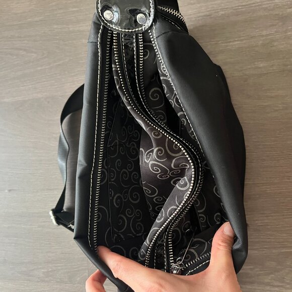 Black Nylon Shoulder/Crossbody Purse - Picture 6 of 13